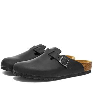 Birkenstock Boston  Black Oiled Leather
